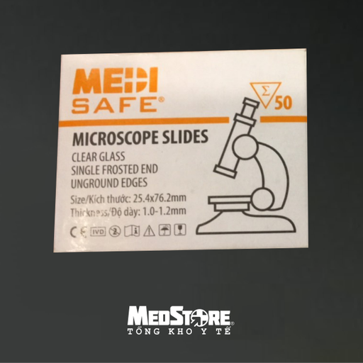 [HH411] Lam kính hiển vi mài mờ - Microscope Slides (hộp 50 chiếc)